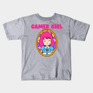 Gamer Girl Princess Design Kids T-Shirt